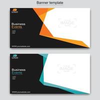 Vector abstract design web banner template. Web Design Elements - Header Design. Abstract geometric web banner template on grey background.