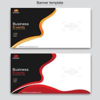 Vector abstract design web banner template. Web Design Elements - Header Design. Abstract geometric web banner template on grey background.