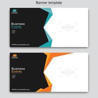 Vector abstract design web banner template. Web Design Elements - Header Design. Abstract geometric web banner template on grey background.