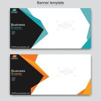 Vector abstract design web banner template. Web Design Elements - Header Design. Abstract geometric web banner template on grey background.