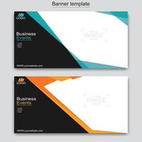 Vector abstract design web banner template. Web Design Elements - Header Design. Abstract geometric web banner template on grey background.