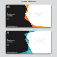 Vector abstract design web banner template. Web Design Elements - Header Design. Abstract geometric web banner template on grey background.