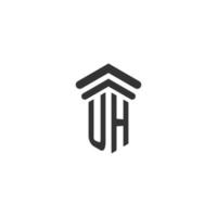 UH initial for law firm logo design vector