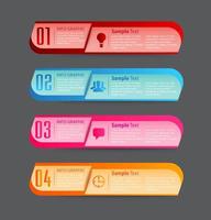 Colorful 4-step Infographic vector