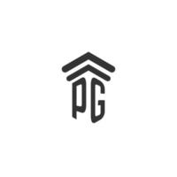 PG initial for law firm logo design vector