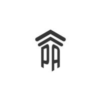 PA initial for law firm logo design vector