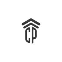 cp inicial para el diseño del logotipo del bufete de abogados vector