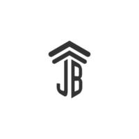 inicial de jb para el diseño del logotipo del bufete de abogados vector