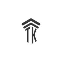 TK initial for law firm logo design vector