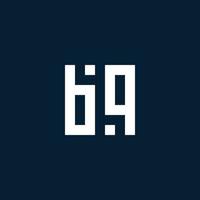 BQ initial monogram logo with geometric style vector