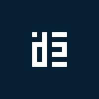 DS initial monogram logo with geometric style vector