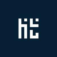 logotipo de monograma inicial ht con estilo geométrico vector