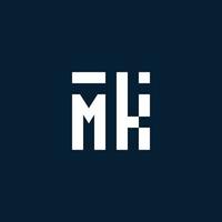 MK initial monogram logo with geometric style vector