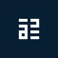 AZ initial monogram logo with geometric style vector