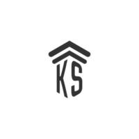 KS initial for law firm logo design vector