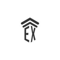 EX initial for law firm logo design vector