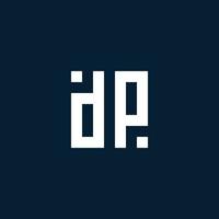 DP initial monogram logo with geometric style vector