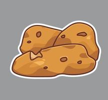 cute potatoes pile. cartoon object concept Isolated illustration. Flat Style suitable for Sticker Icon Design Premium Logo vector