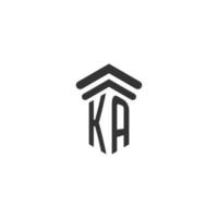 ka inicial para el diseño del logotipo del bufete de abogados vector