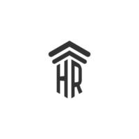 HR initial for law firm logo design vector