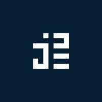 JZ initial monogram logo with geometric style vector