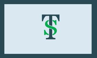 letras del alfabeto iniciales monograma logo st, ts, s y t vector