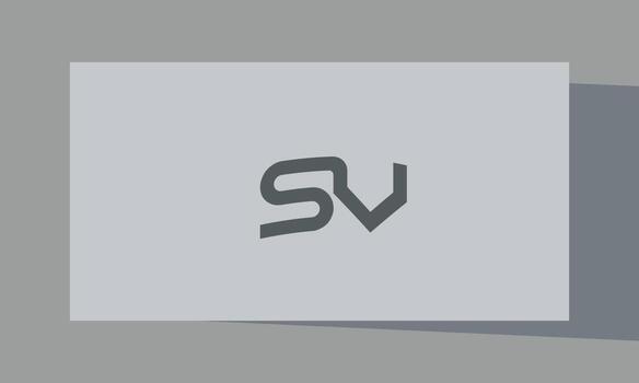 Alphabet letters Initials Monogram logo SV, VS, S and V vector