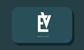 Alphabet letters Initials Monogram logo EV, VE, E and V vector