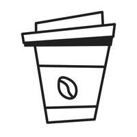 hamd drawn Coffee cup Icon vector