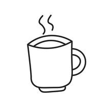 hamd drawn Coffee cup Icon vector