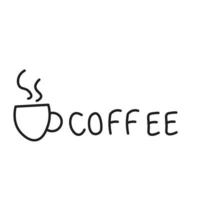 hamd drawn Coffee cup Icon vector