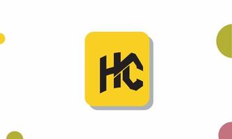 alfabeto letras iniciales monograma logo hc, ch, h y c vector