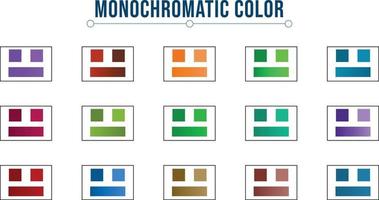 Monochromatic gradient palete for use in design color inspiration vector