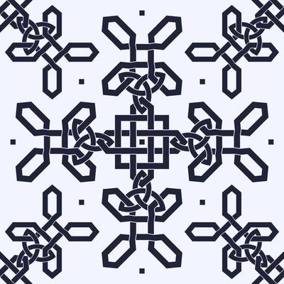 Celtic Knot Inspired Seamless Pattern