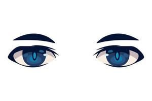 ojos de anime de cerca vector