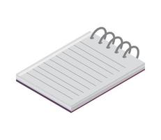 notepad school supply vector