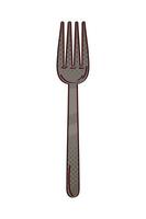 plastic fork utensil vector