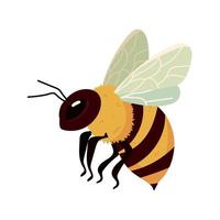 flying bee bug vector