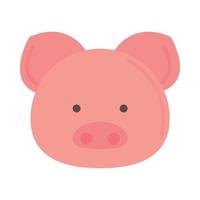 cute pig head vector