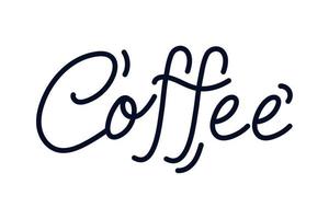 coffee hand drawn text vector
