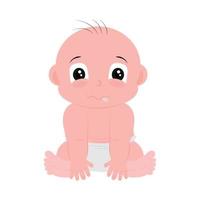 baby in diaper vector