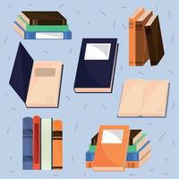 conjunto de iconos libros vector