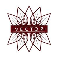 linear label leaves vector
