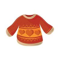 knitted sweater icon vector