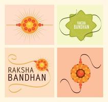 iconos raksha bandhan vector