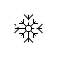 invierno, nevadas, nieve, copo de nieve línea punteada icono vector ilustración logotipo plantilla. adecuado para muchos propósitos.