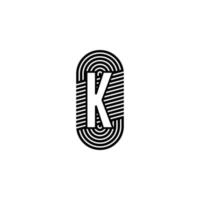 Simple black modern letter K logotype design concept vector