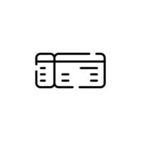 Ticket, Pass, Event, Voucher Dotted Line Icon Vector Illustration Logo Template. Suitable For Many Purposes.