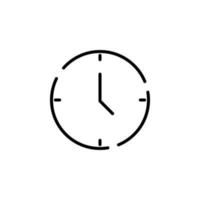 reloj, temporizador, plantilla de logotipo de ilustración de vector de icono de línea de puntos de tiempo. adecuado para muchos propósitos.