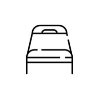 Bed, Bedroom Dotted Line Icon Vector Illustration Logo Template. Suitable For Many Purposes.